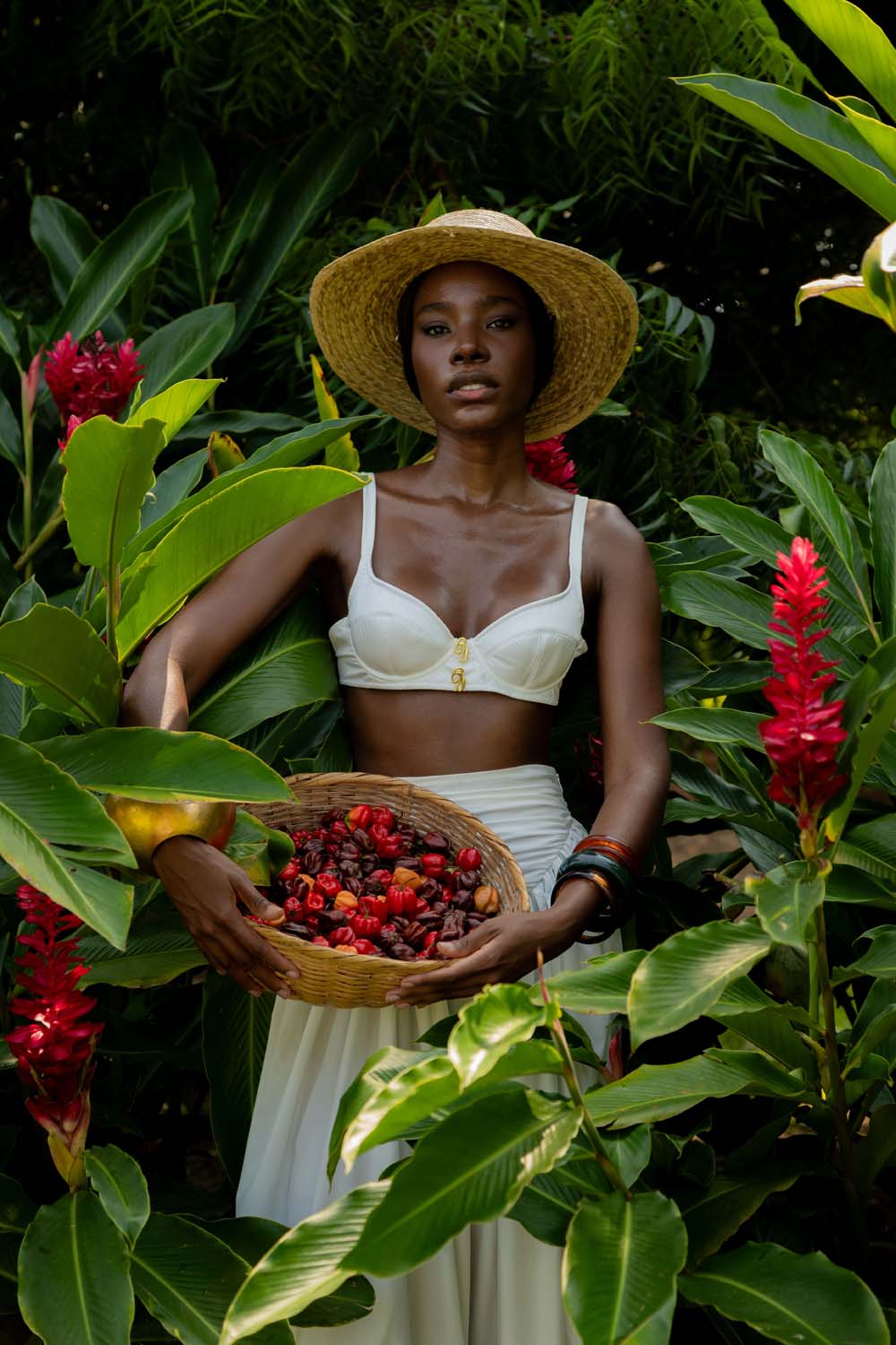 Ayra Cotton Logo Bralette -White - Image 6