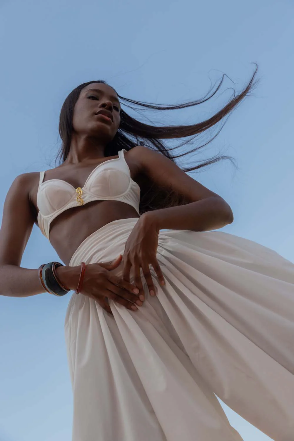 Ayra Cotton Logo Bralette -White - Image 7