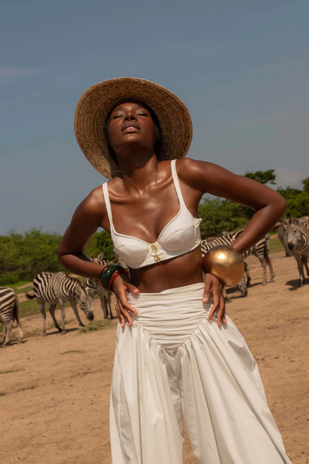Ayra Cotton Logo Bralette -White - Image 8