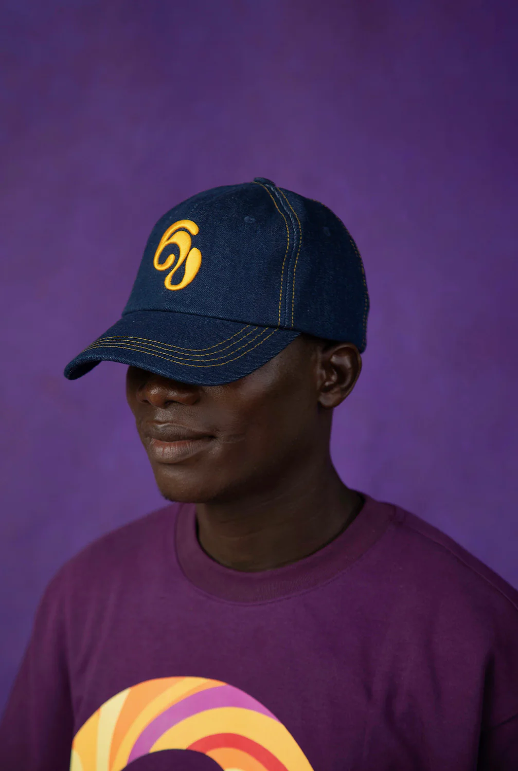 Kai Denim Logo Embroidered Cap - Image 5