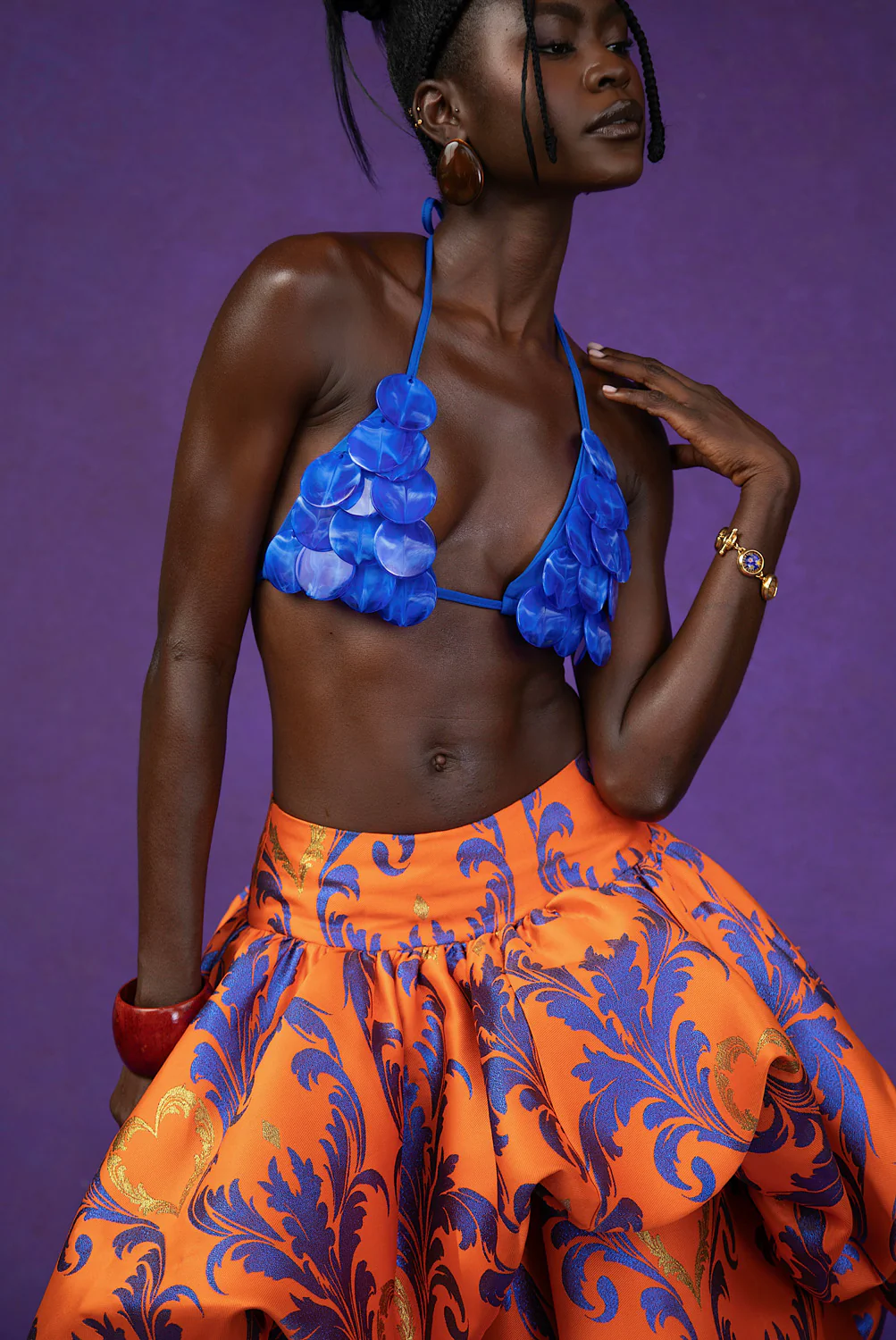 Kai x Mairachamp Kaikini Shell String Bikini Top - Blue - Image 4