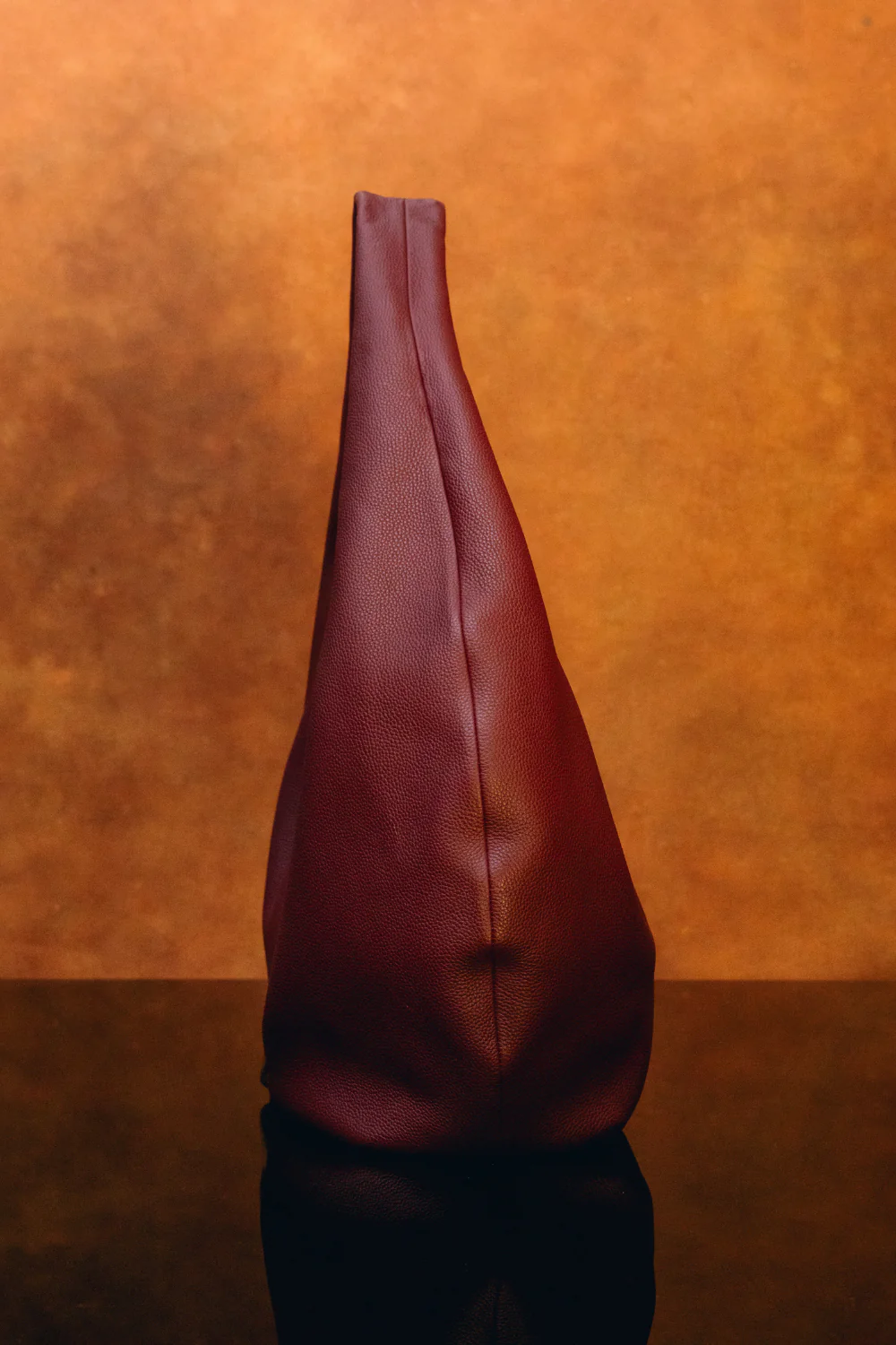 London Togo Leather Maxi Handbag - Burgundy - Image 5