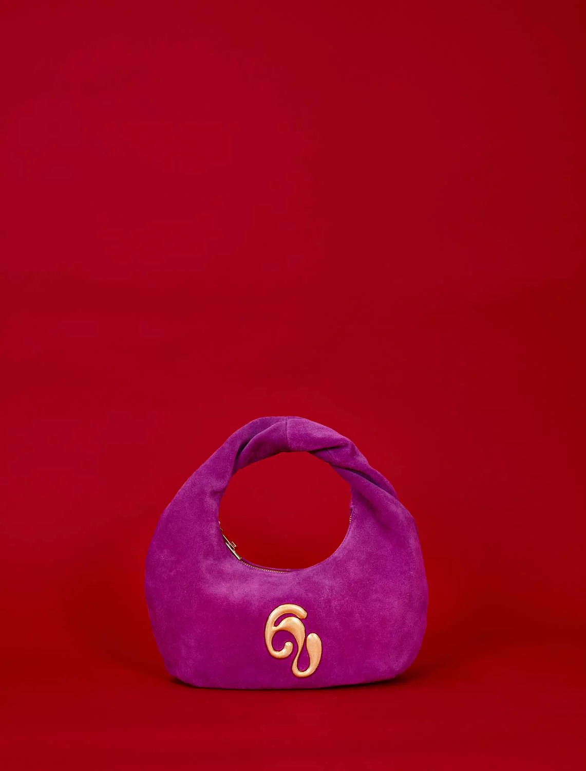Little London Suede Mini Handbag - Purple - Image 3