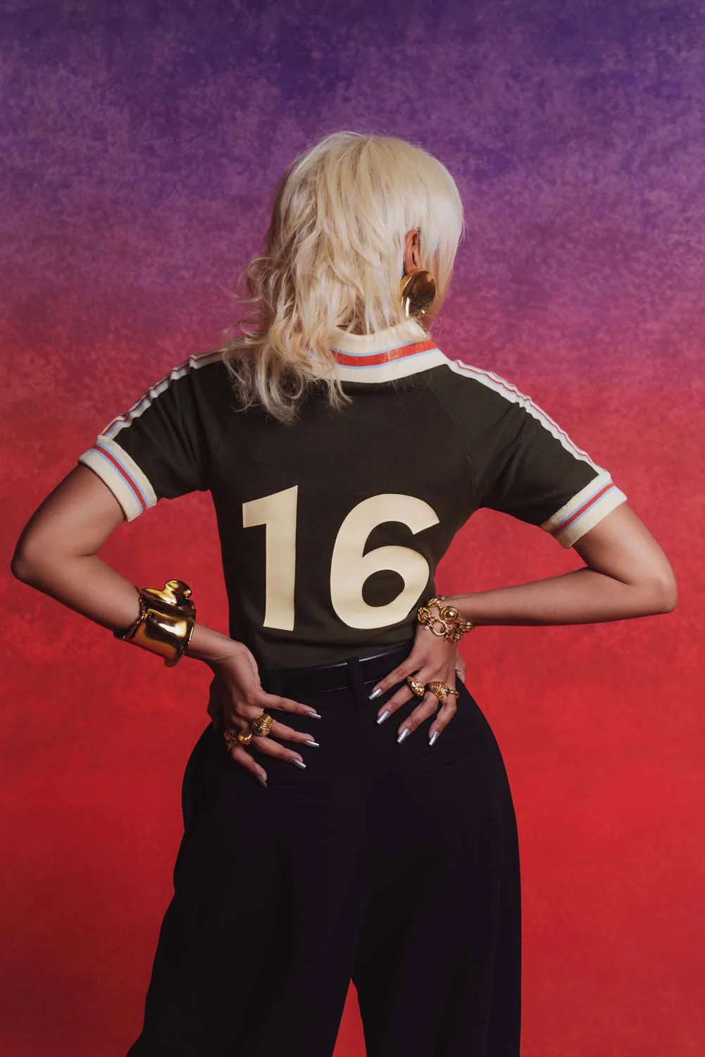 Mita Vintage Style Knitted Logo Jersey - Khaki - Image 2