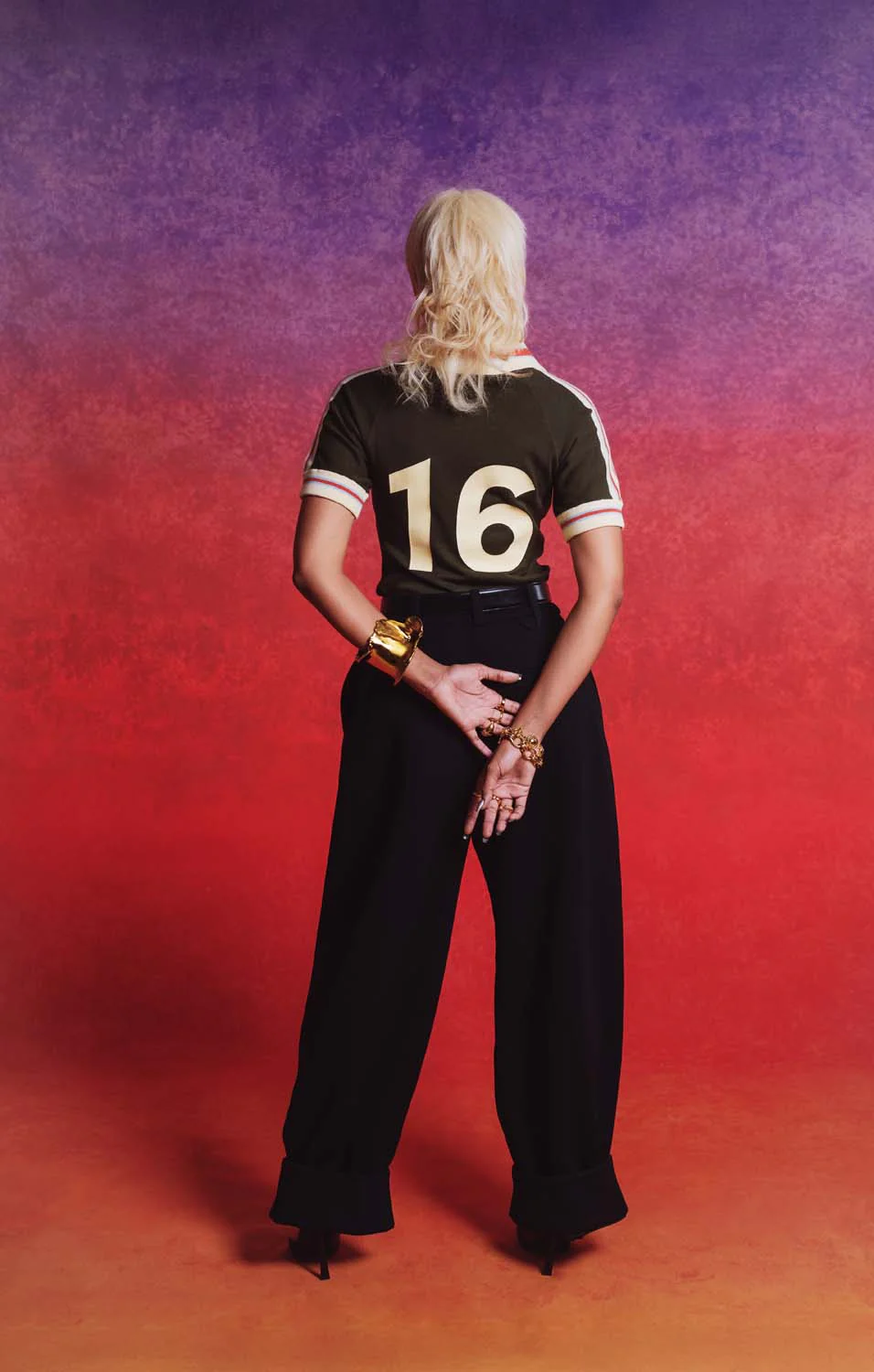 Mita Vintage Style Knitted Logo Jersey - Khaki - Image 9