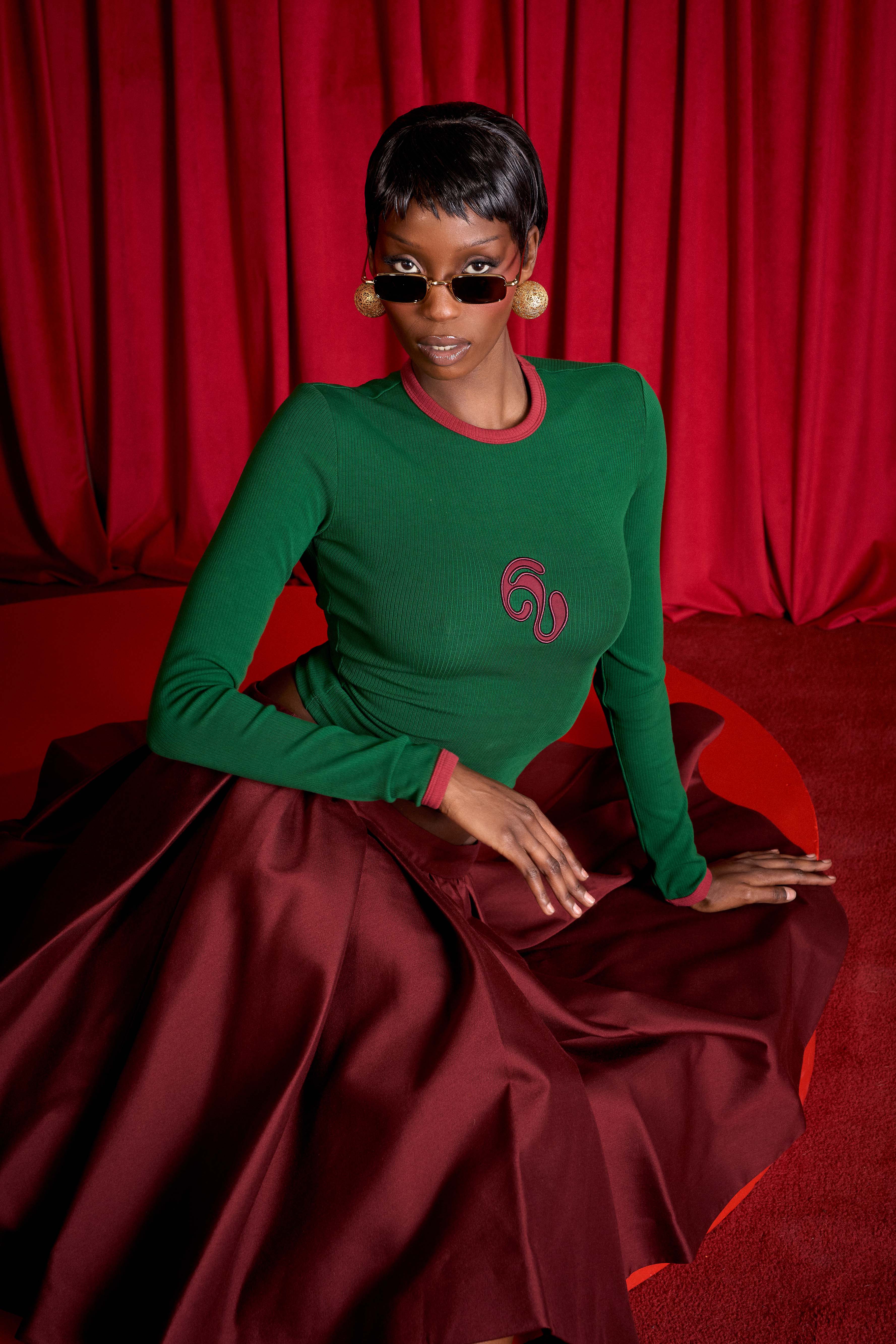 Nao Cotton Logo Embroidered Long Sleeve Top - Bundle - Image 3