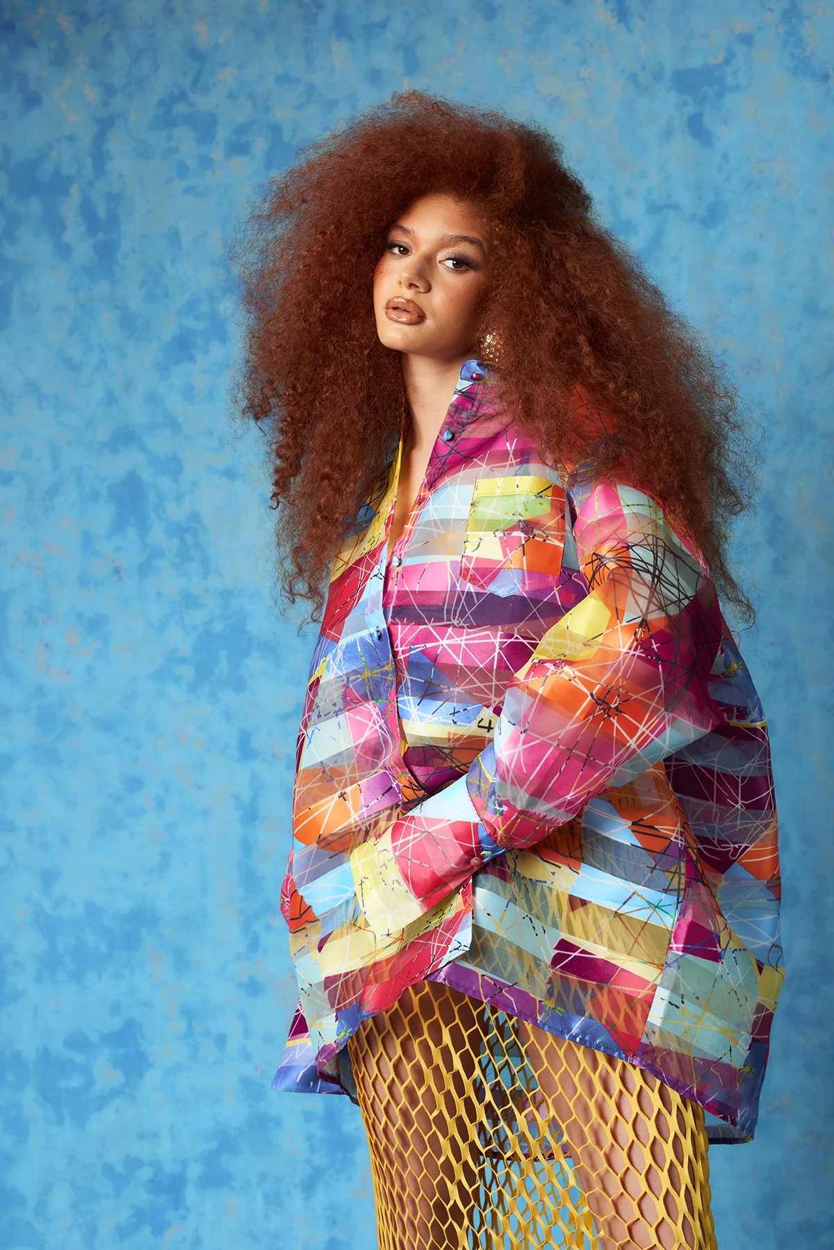 Muwa Oversized Long Sleeve Shirt- Technical Organza - Image 6