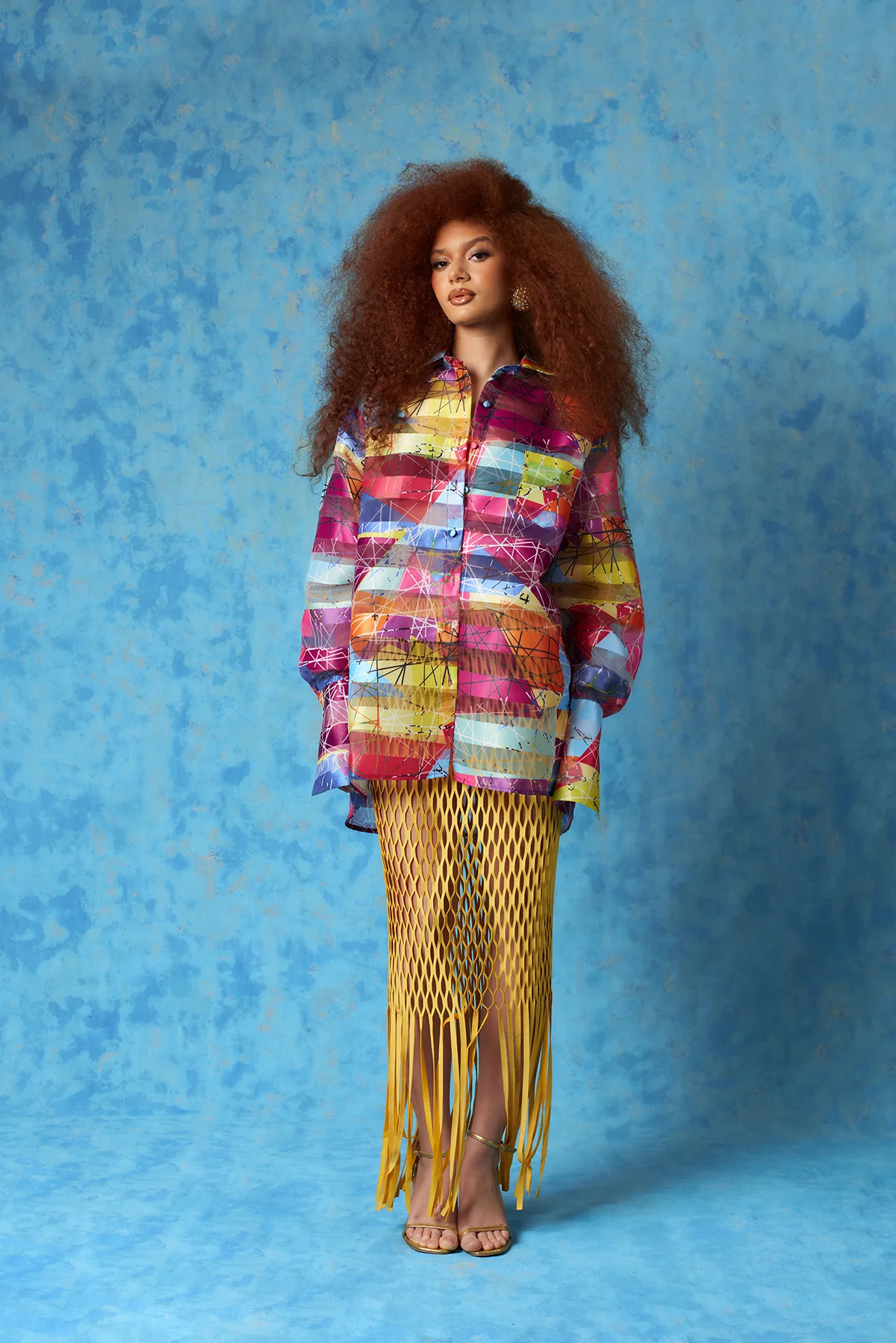 Muwa Oversized Long Sleeve Shirt- Technical Organza - Image 7