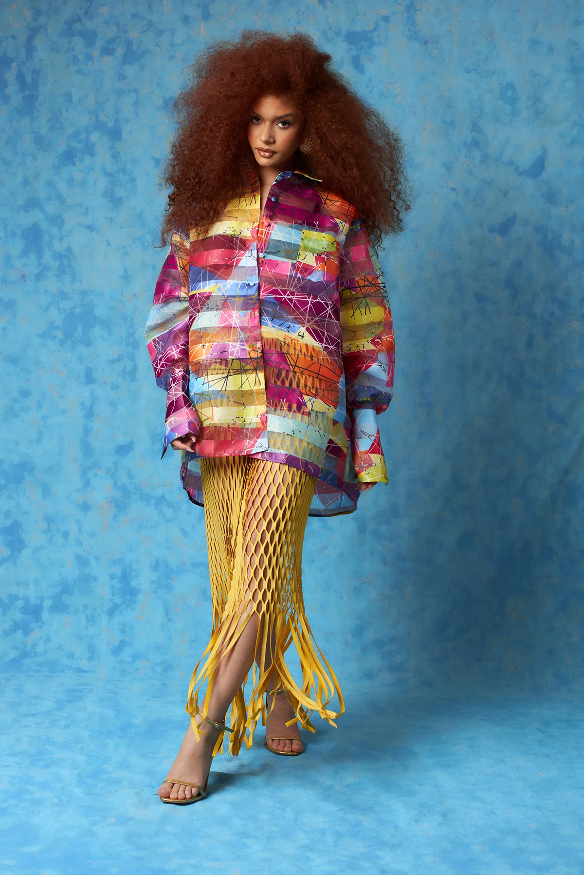 Muwa Oversized Long Sleeve Shirt- Technical Organza - Image 8