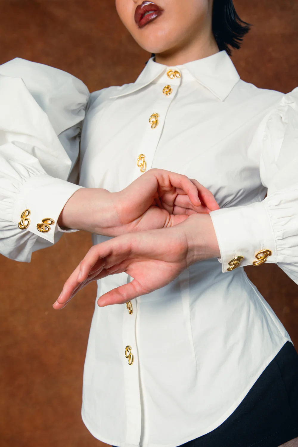 Sloane Sculpted Cotton Shirt - White - Image 3